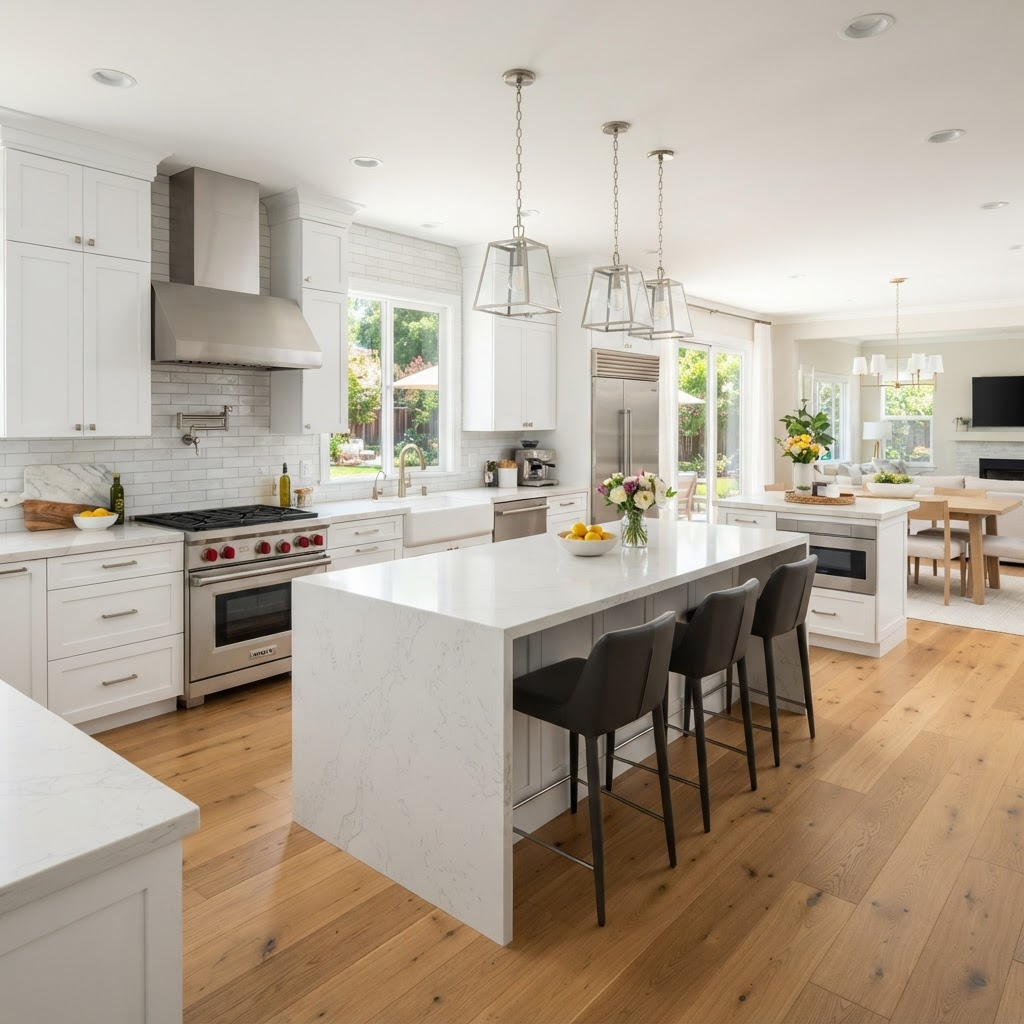 Modern kitchen remodeling project in Massachusetts